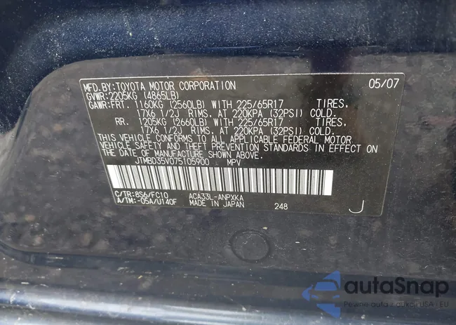 JTMBD35V075105900: 43237656