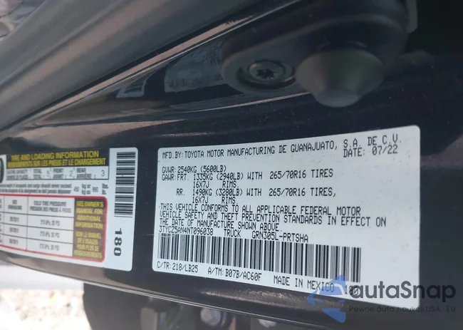 3TYCZ5AN4NT096038: 43237716