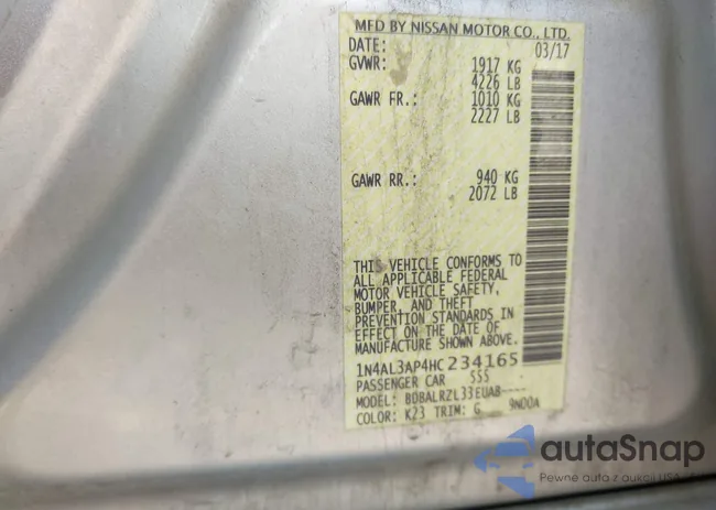 1N4AL3AP4HC234165: 43237718