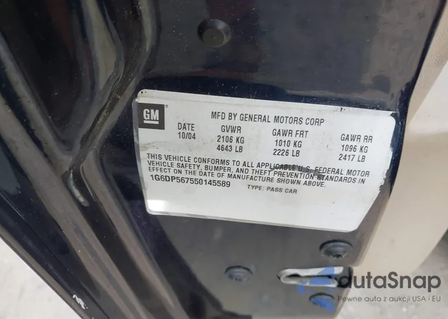 1G6DP567550145589: 43237763