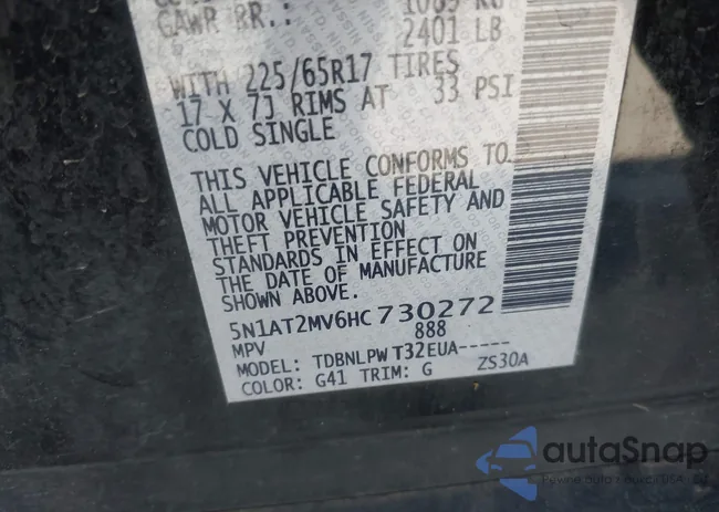 5N1AT2MV6HC730272: 43238920