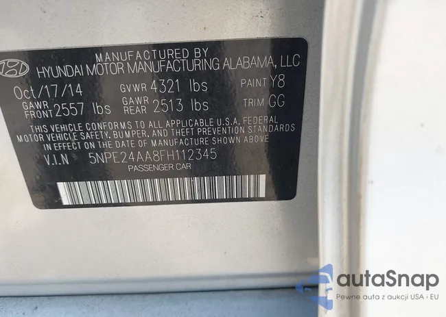 5NPE24AA8FH112345: 43238940