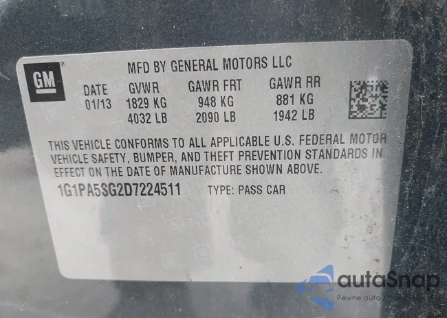 1G1PA5SG2D7224511: 43239081