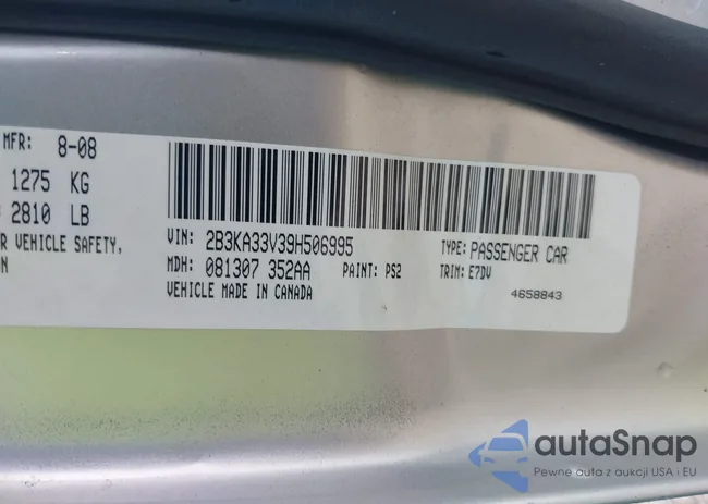 2B3KA33V39H506995: 43239093