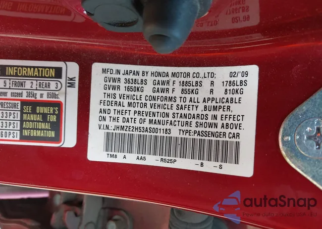 JHMZE2H53AS001183: 43239170