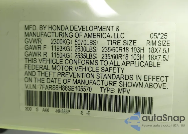 7FARS6H86SE105570: 43239264