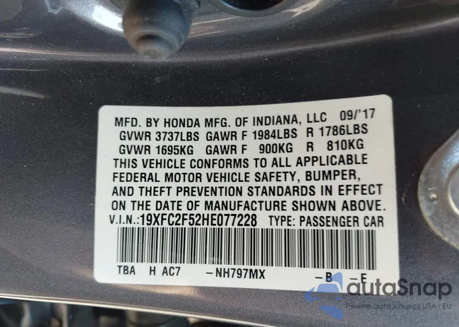 19XFC2F52HE077228: 43239299