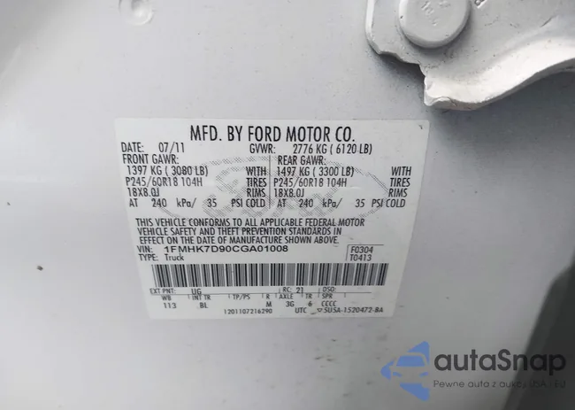 1FMHK7D90CGA01008: 43239306