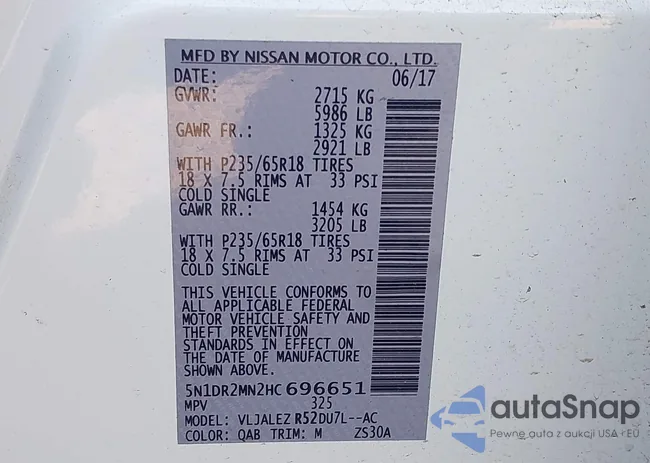 5N1DR2MN2HC696651: 43239312