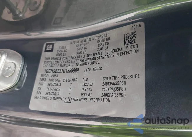 1GCHSBE37G1388909: 43239348