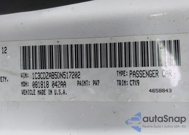 1C3CDZAB5DN517202: 43239367