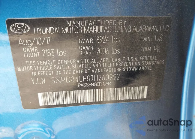 5NPD84LF8JH260992: 43239445