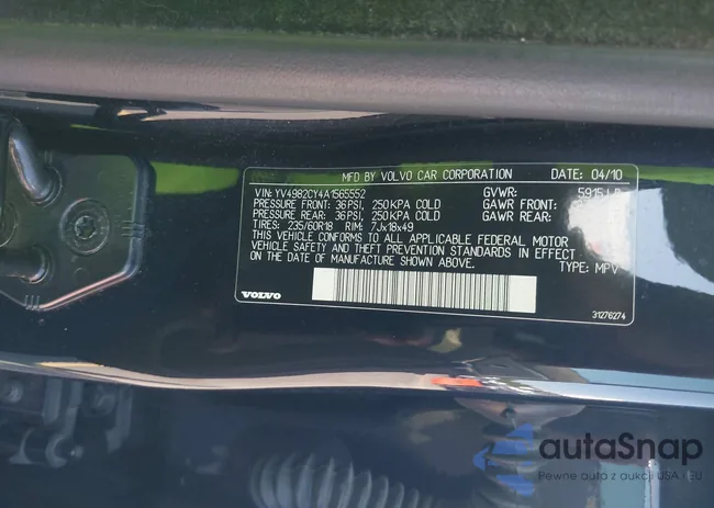 YV4982CY4A1565552: 43238479