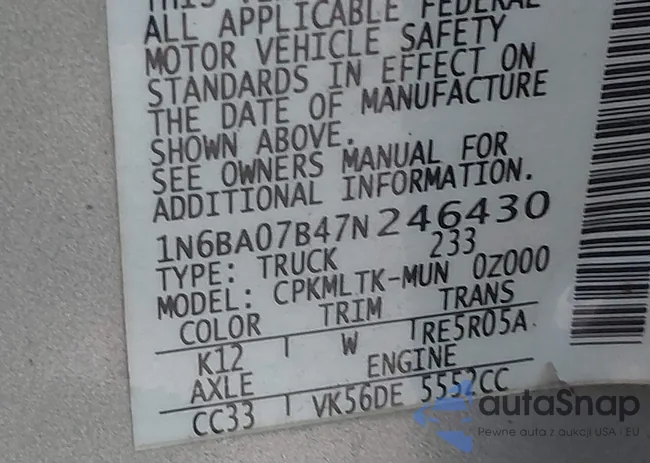 1N6BA07B47N246430: 43238494