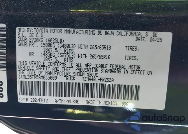 3TMLB5FN5SM035009: 43238514