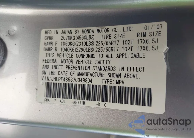 JHLRE48537C049804: 43238521