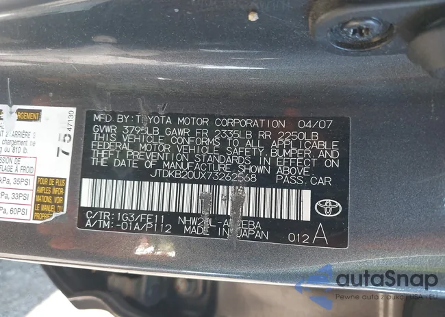 JTDKB20UX73262568: 43238665