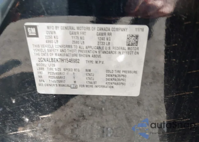 2GNALBEK7H1546982: 43239938