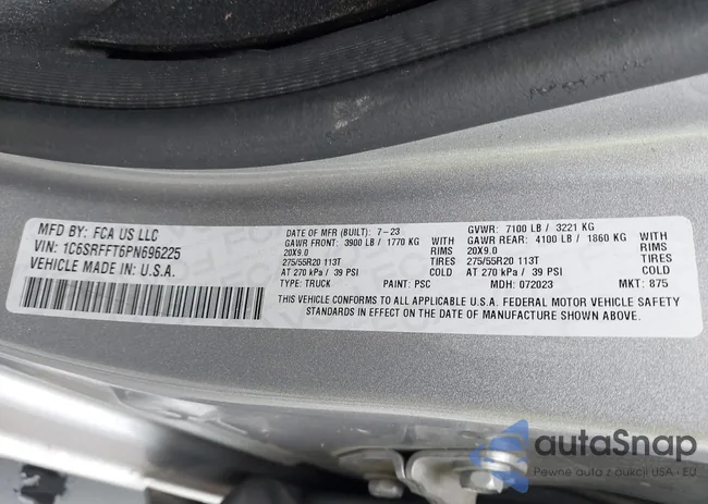 1C6SRFFT6PN696225: 43239942