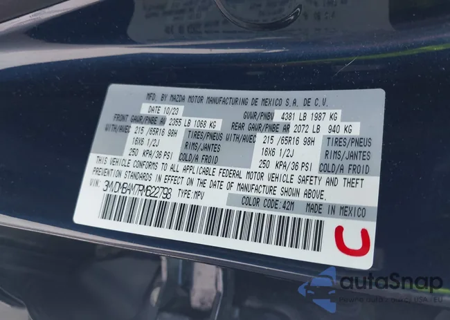 3MVDMBAM7RM622798: 43239945