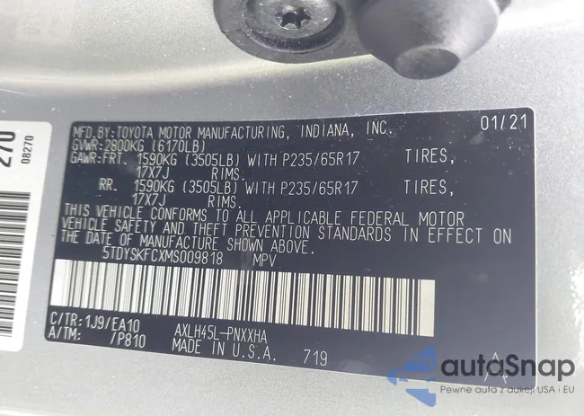 5TDYSKFCXMS009818: 43239952