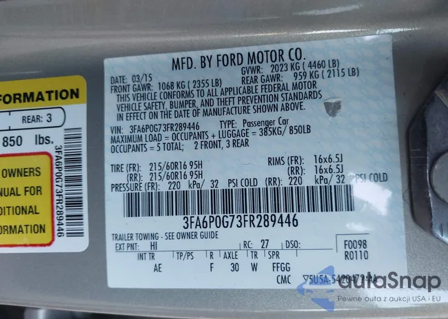 3FA6P0G73FR289446: 43239975