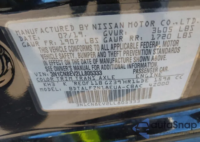 3N1CN8EV2LL805333: 43240024