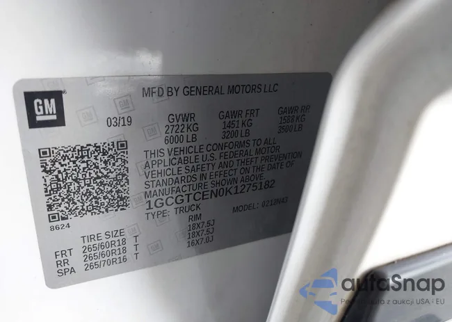 1GCGTCEN0K1275182: 43240132