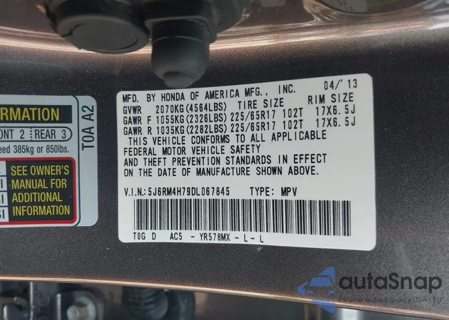 5J6RM4H79DL067845: 43240166