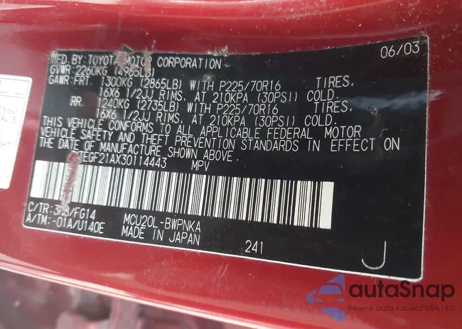 JTEGF21AX30114443: 43240196