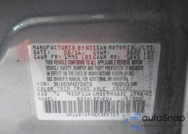 3N1AB7AP4GY324719: 43240225