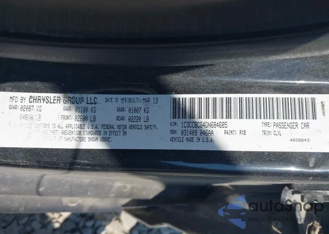 1C3CCBCG4DN684685: 43240316