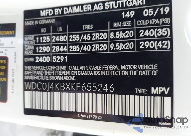 WDC0J4KBXKF655246: 43240426