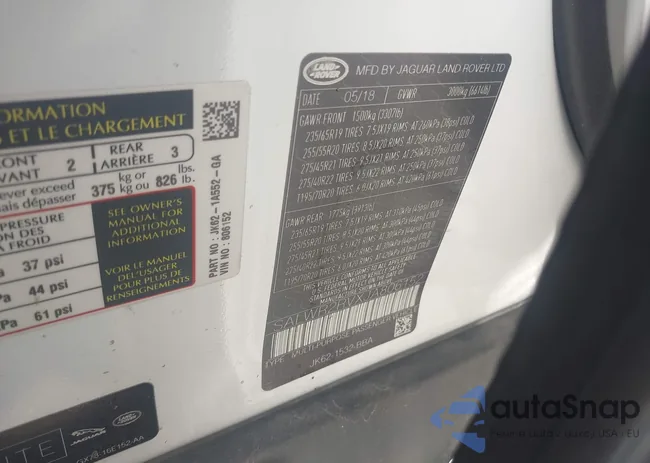 SALWR2RVXJA806152: 43239485