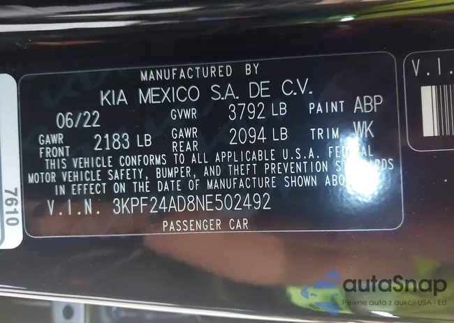 3KPF24AD8NE502492: 43239594