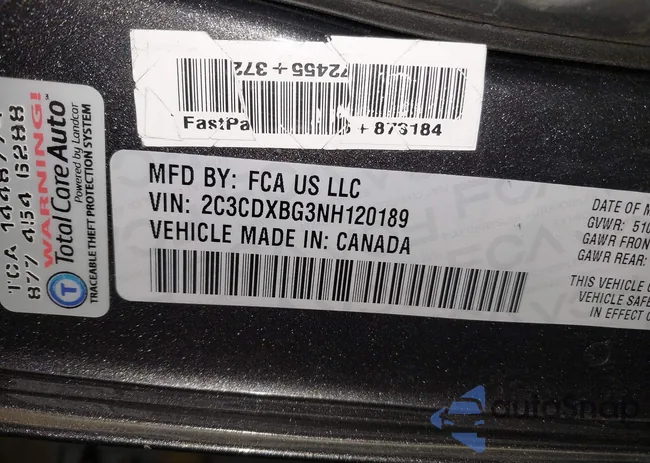 2C3CDXBG3NH120189: 43239658