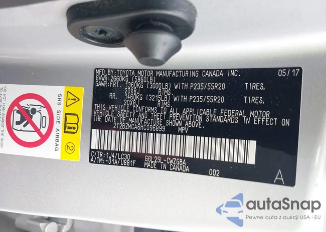 2T2BZMCA6HC096899: 43239724