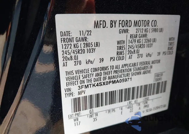 3FMTK4SX0PMA05971: 43239788