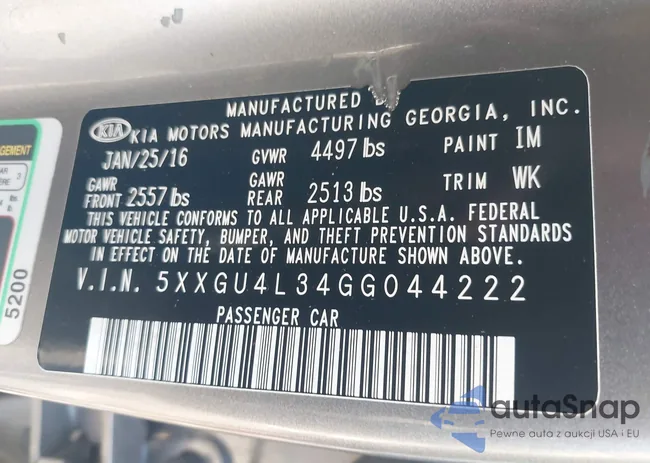 5XXGU4L34GG044222: 43240905