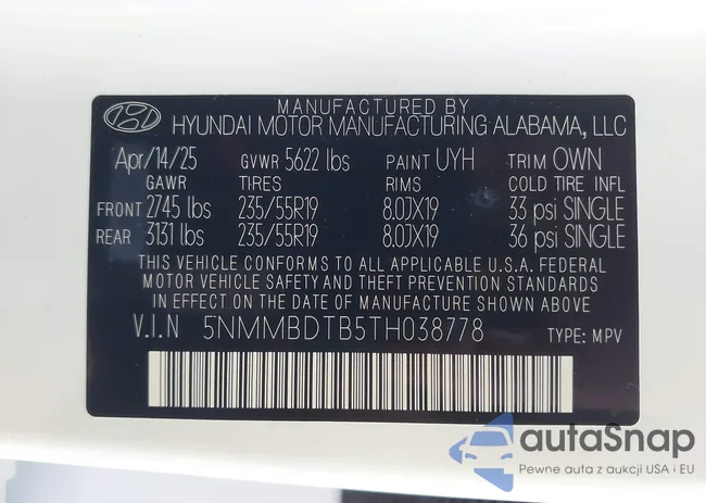 5NMMBDTB5TH038778: 43240938