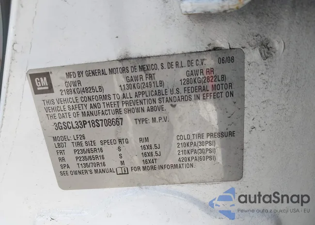 3GSCL33P18S708667: 43240987