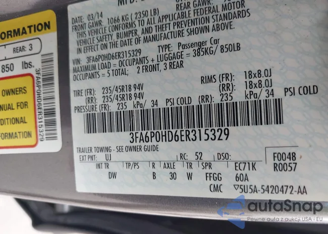 3FA6P0HD6ER315329: 43241025