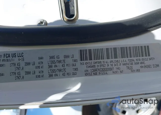 1C6RR7KG3GS339907: 43241032