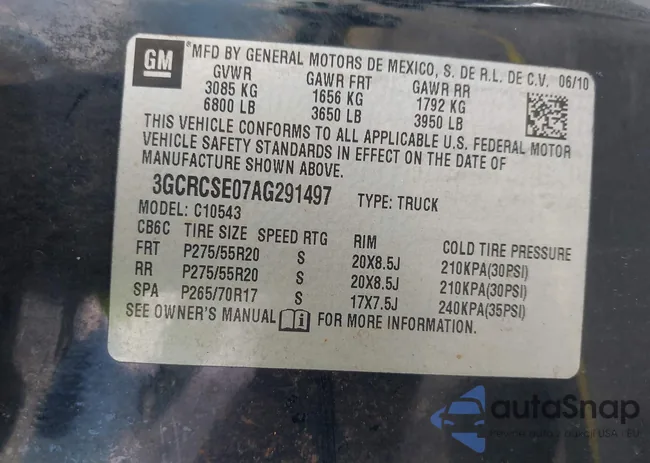 3GCRCSE07AG291497: 43241217