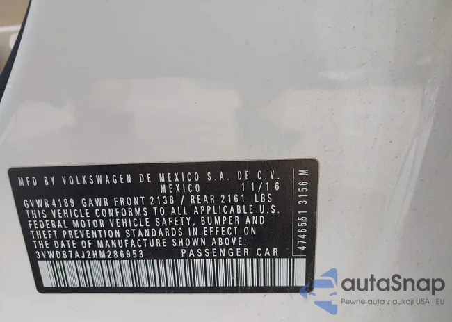 3VWDB7AJ2HM286953: 43241264