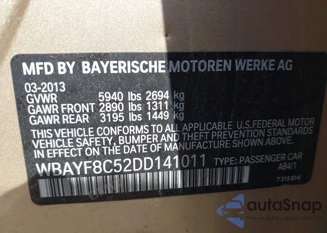 WBAYF8C52DD141011: 43241297