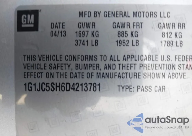 1G1JC5SH6D4213781: 43241459