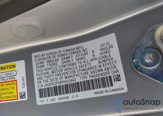 2HGFE2F56PH533942: 43240488