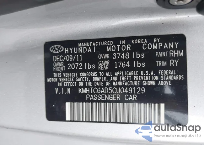 KMHTC6AD5CU049129: 43240505