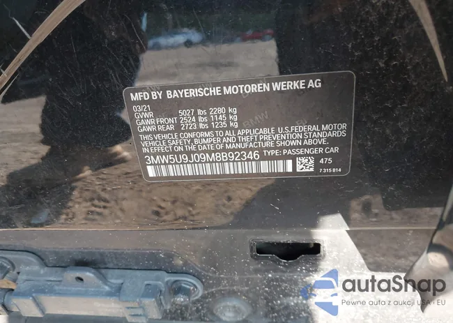 3MW5U9J09M8B92346: 43240622